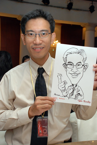 caricature live sketching Singtel Radiance Communications Avaya 2