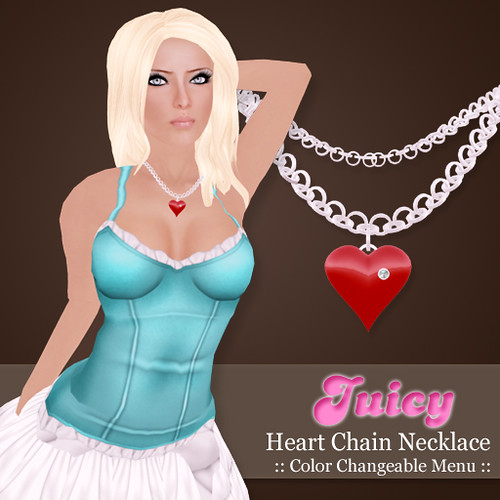 JUICY { Heart Chain Necklace } by you.