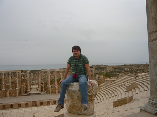 Io davanti allanfiteatro di Leptis Magna