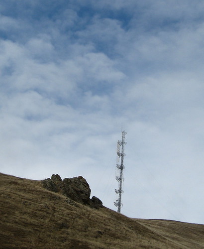 Transmission tower at Monument Peak