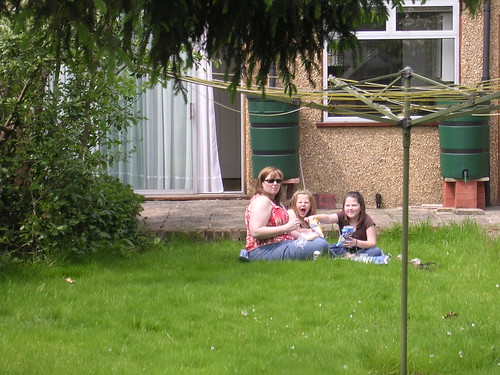 The Girls Picnicing in the Back Garden