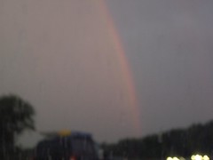 Rainbow while driving Rte 128 South