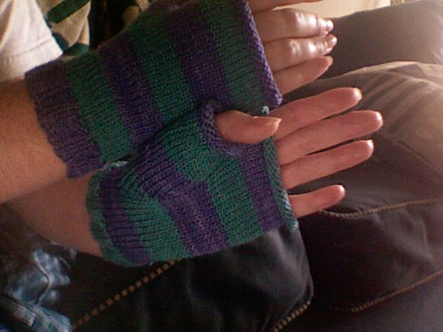 mint and blueberry mittens