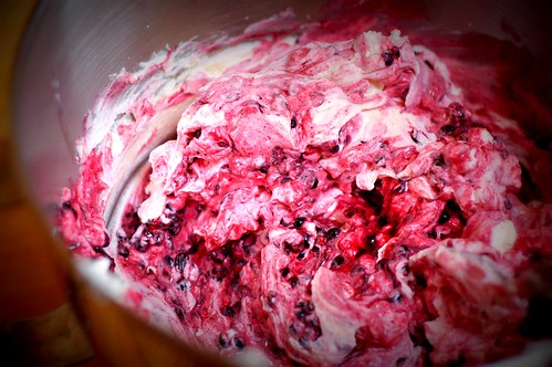 Blackberry fool - view from the KitchenAid
