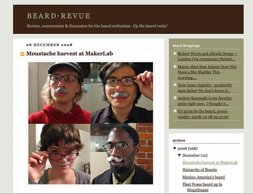 (WTF, we made the beard·revue) Mustache harvest at MakerLab