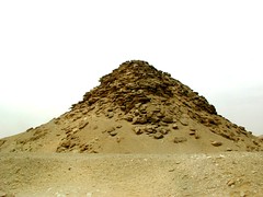 A ruined pyramid at Saqqara. a few miles north of Memphis.