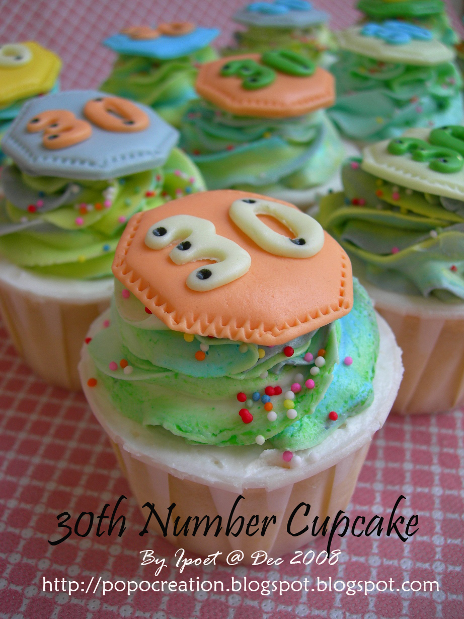 30th Number Cupcake