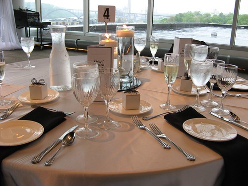 table settings for weddings. Table settings