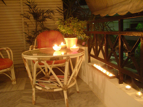 Candle light veranda