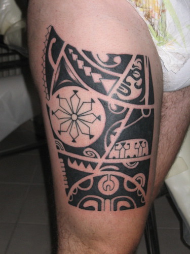 Tribal Tattoos on the thigh