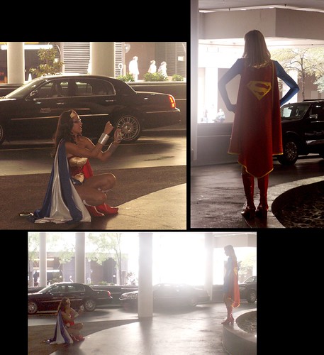 Wonder Woman Photographs Supergirl