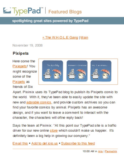 TypePad Featured!