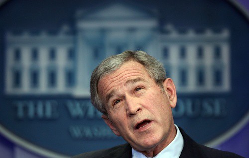 US President George W. Bush holds a pres