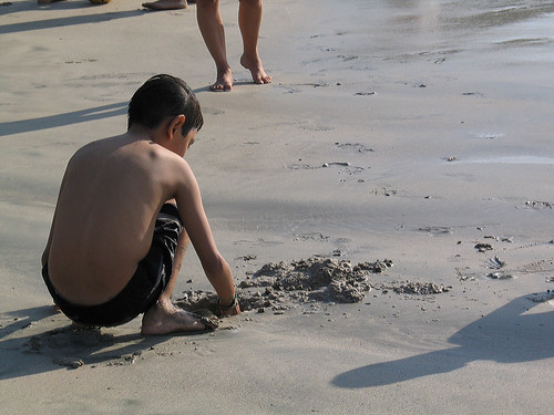 Boy on beach, Mexico
