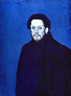 Picasso, Pablo (1881-1973) - 1901 Self Portrait in Blue Period