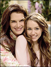 Miley Cyrus and Brooke Shields by demilovato_mileycyrus2023.