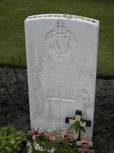 Pte Condon killed in action, 14 years old. Tyne Cot Cemetery