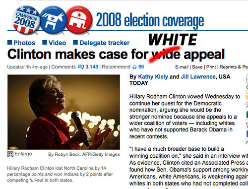 Clinton Makes Case For WHITE Appeal
