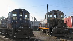 Classic EMD switchers from the past. Chicago Illinois. Friday, October 31st, 2008.