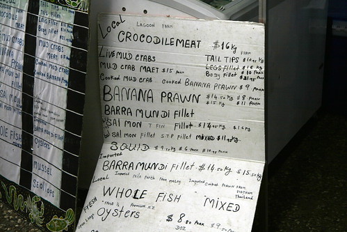 Piscatorial choices at Parap Market