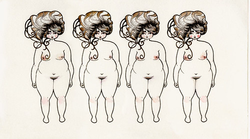 Experimental fat girls lined up