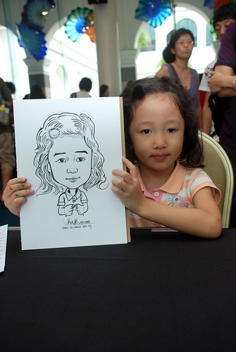 Caricature live sketching at Singapore Art Museum Christmas Open House - 3