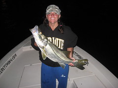 Jessica With her fat keeper Snook