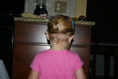 Anna's first ponytail