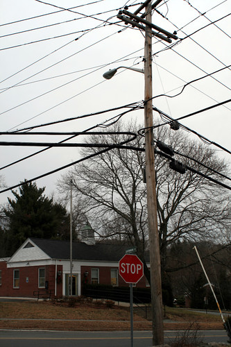 Power lines along Main Street - Southborough, MA