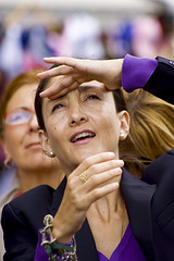 INGRID BETANCOURT LOOKING AT THE TOWER