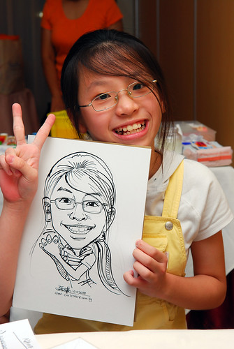 Caricature live sketching for birthday party 3