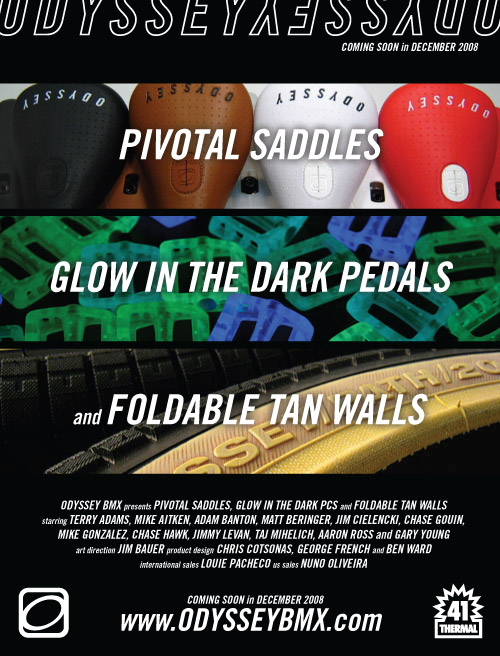 Pivotal Saddles, Glow in the Dark Pedals, Foldable Tan Walls