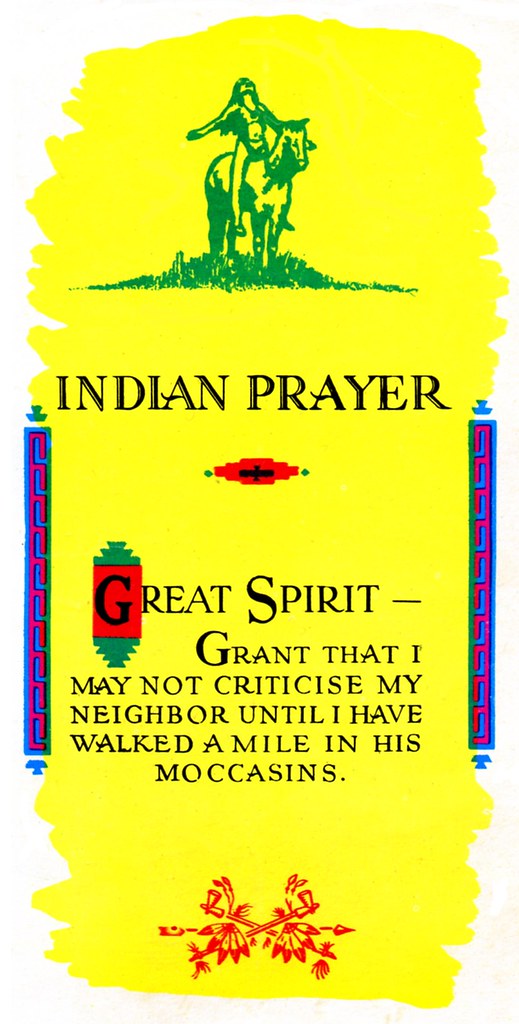Indian Prayer from St. Francis Indian Mission - Front