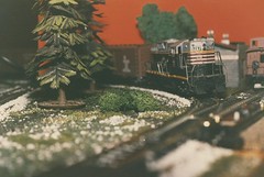 One of My H.O model train layouts I built during the 1980's. Chicago Illinois. 1987.