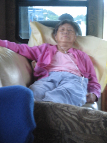 Mom resting in RV, somewhere in FL