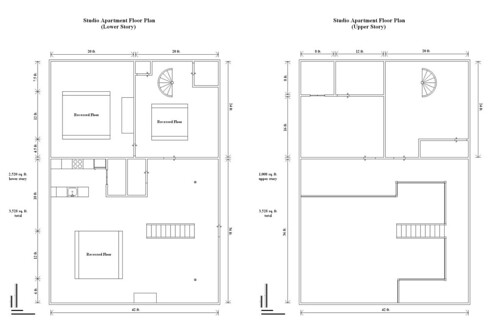 studio apartment floor plans. Expanded Studio Apartment