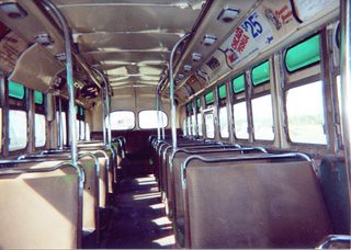 Interior view if west Towns bus company # 776. A 1950 General Motors bus. The Midwest Transit Bus Museum. cresthill Illinois. September 2000.