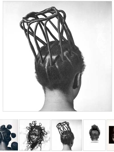 Ojeikere has documented, Becher-like, about 1000 different hairstyles worn 