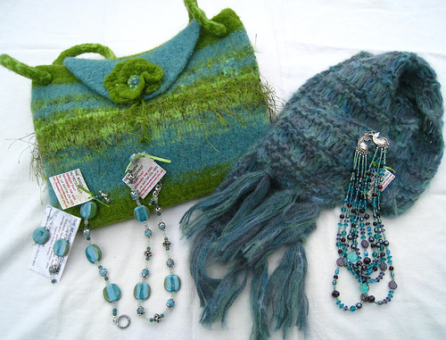 sunday market collaboration liz and jean blue and green