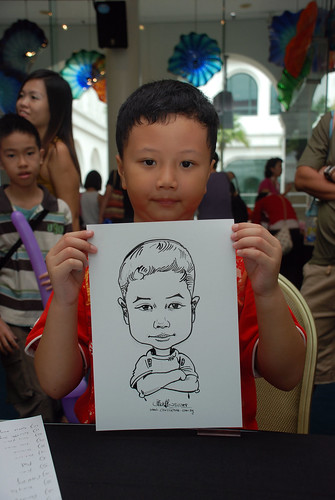 Caricature live sketching at Singapore Art Museum Christmas Open House - 2