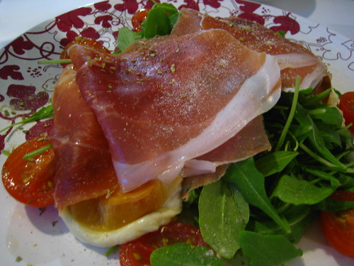 Parma Ham, Rocket, Cherry Tomatoes & Cheese Salad