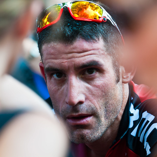 George Hincapie immediately after the race