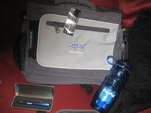 Paypal Bag, Pen, and Thermos