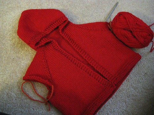 red baby sweater 070908
