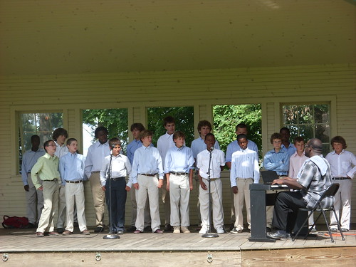Camp Dudley Gospel Choir performs in Ballard Park