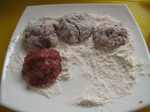 Meatball in flour