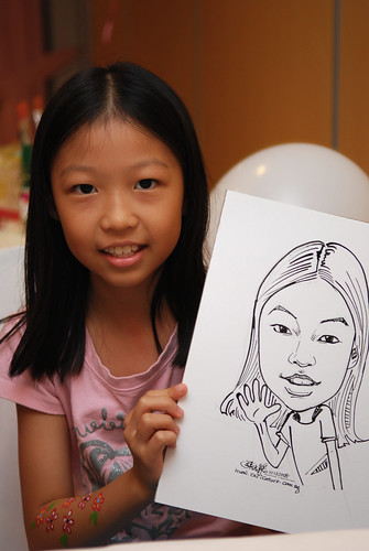 Caricature live sketching for birthday party 5