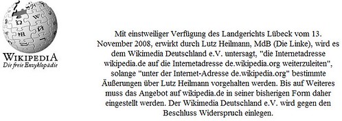 Lutz Heilmann legt Wikipedia.de lahm
