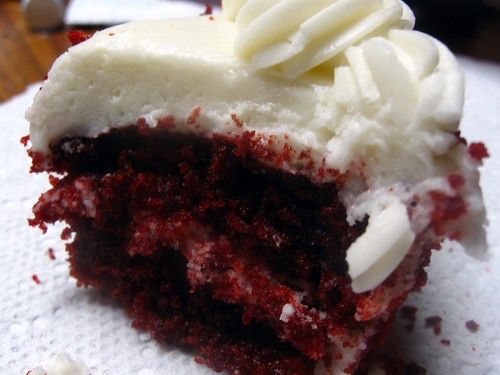 Inside Durso's Red Velvet Cake