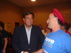 With Bill Richardson, Johnson County central committee, 8/4/08